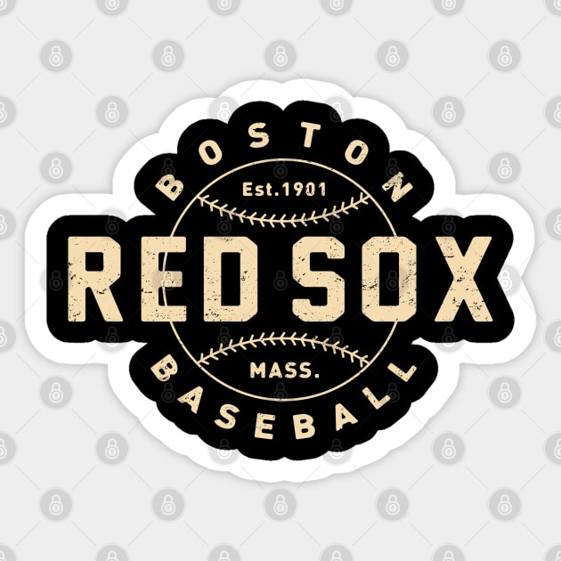 Vintage Boston Red Sox 3 by Buck Tee Originals Sticker by Buck Tee